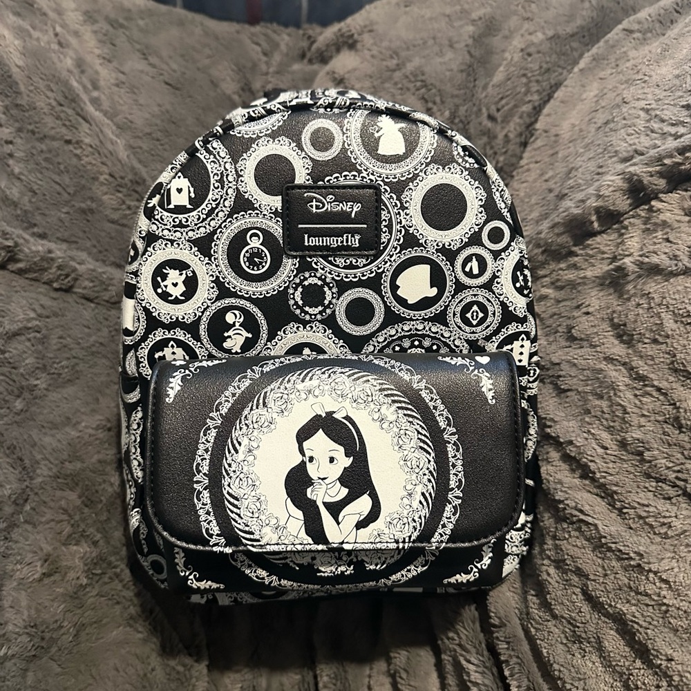 Loungefly Disney Black and White Backpack